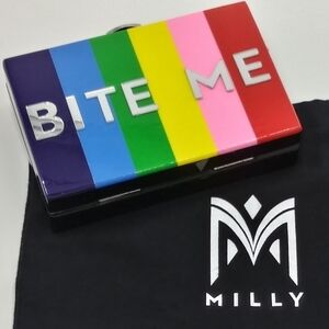 Milly Bag Bite Me Lip Rainbow Clutch OS‎